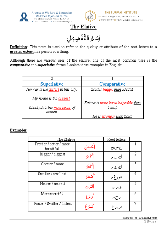 31 The Elative